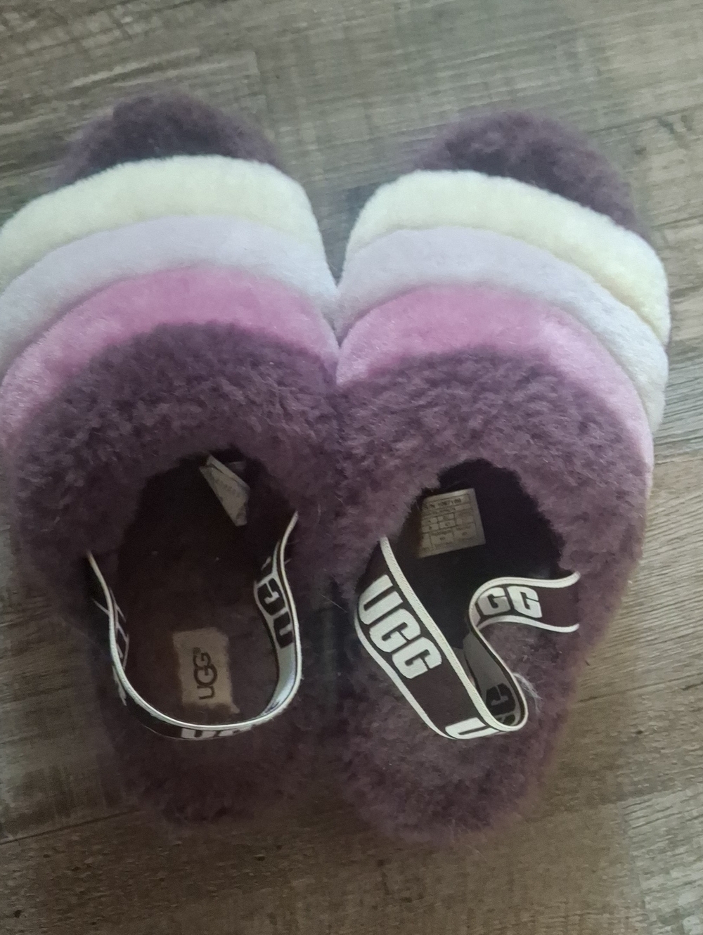 UGG Fluffy Multi-Color Slide Slippers - Picture 3 of 4